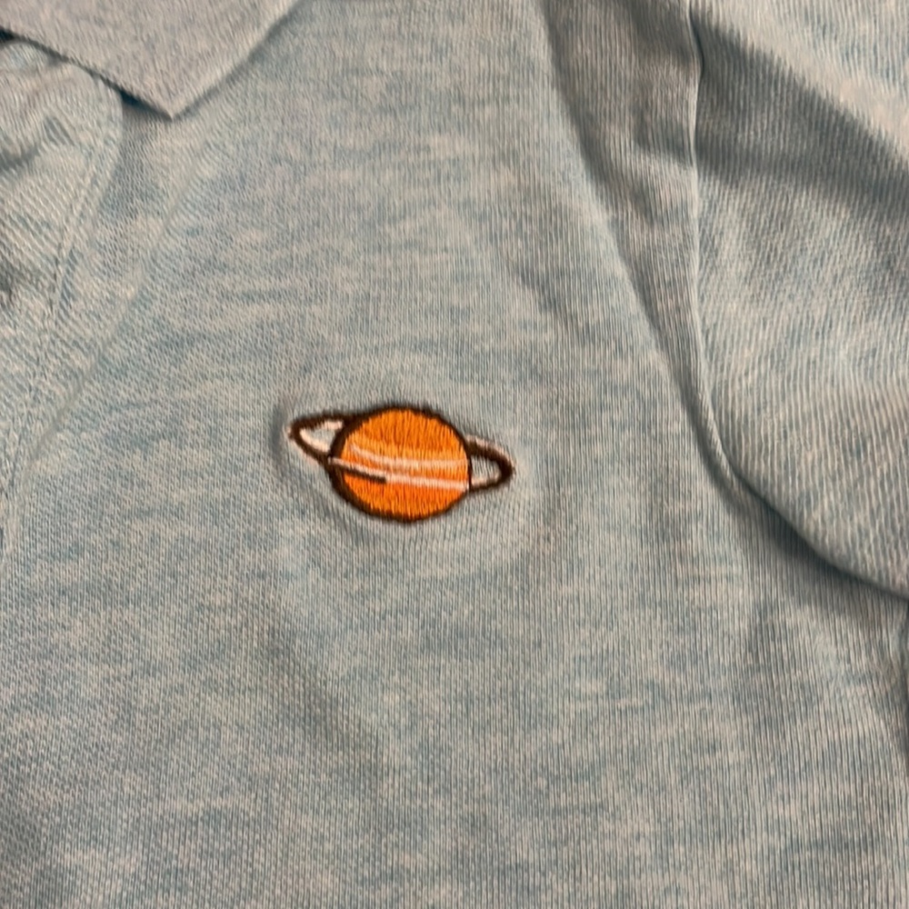 Crewcuts polo. Planet logo. Size 4-5.